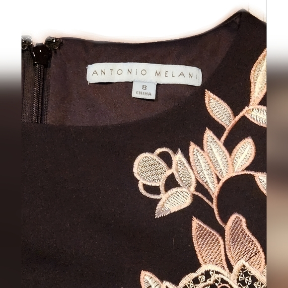 Antonio Melani Floral Embroidered Dress- Size 8 - Picture 2 of 4
